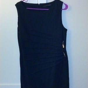 Black size 18 ruched Middle , faux zipper accent on one side